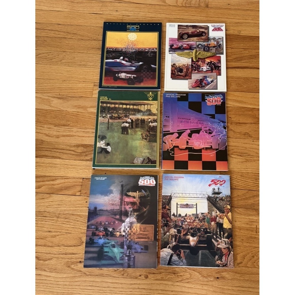 Lot of 6 Indy 500 Official Programs 1988 1989 1990 1991 1992 1993 Indianapolis